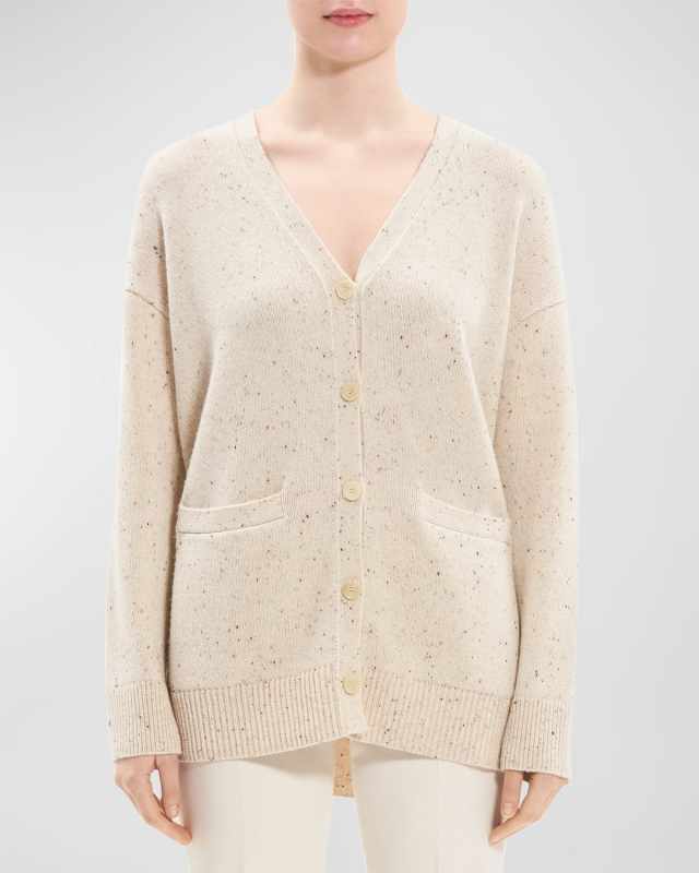 Wool-Cashmere Boxy Oversized Cardigan